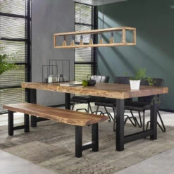 Hoyz - Eetkamerbank Boomstam - 190cm Breed - 6 Personen -Woonmeubelwinkel 1000051487 0101