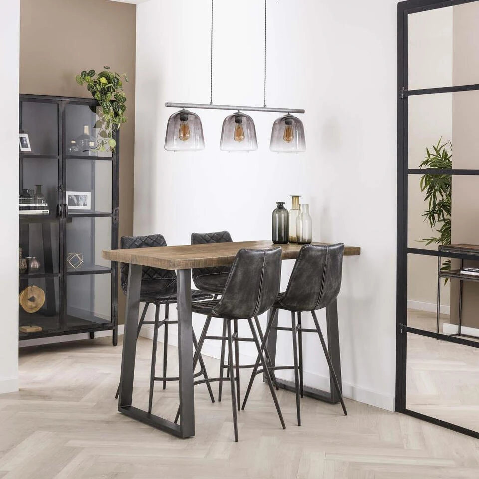 Giga Meubel Bartafel Mangohout Licht - 135x70x92cm - Trapeziumpoten 6 Giga Meubel Bartafel Mangohout Licht - 135x70x92cm - Trapeziumpoten - Afbeelding 4