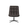 WOOOD Dirkje Draaifauteuil - Leerlook - Zwart - 101x70x85 -Woonmeubelwinkel 1000052486