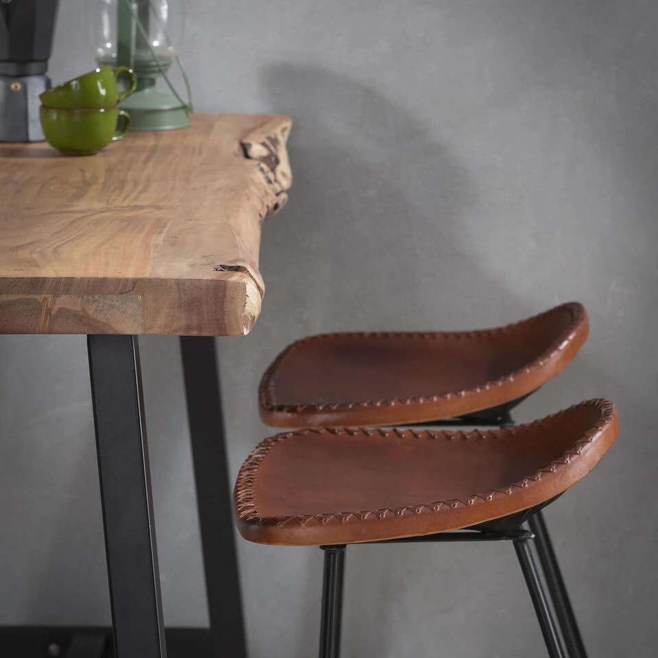 Giga Meubel Bartafel Acaciahout - 46x125x92cm - Tafel Live Edge 5 Giga Meubel Bartafel Acaciahout - 46x125x92cm - Tafel Live Edge - Afbeelding 3