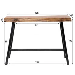 Giga Meubel Bartafel Acaciahout - 46x125x92cm - Tafel Live Edge 9 Giga Meubel Bartafel Acaciahout - 46x125x92cm - Tafel Live Edge -Woonmeubelwinkel 1000052712 0103