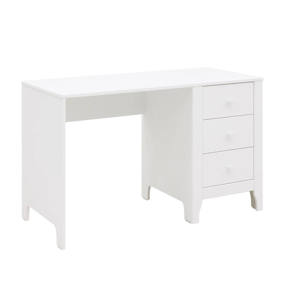 Bopita Evi Bureau Met 3 Laden - Wit 5 Bopita Evi Bureau Met 3 Laden - Wit - Afbeelding 3