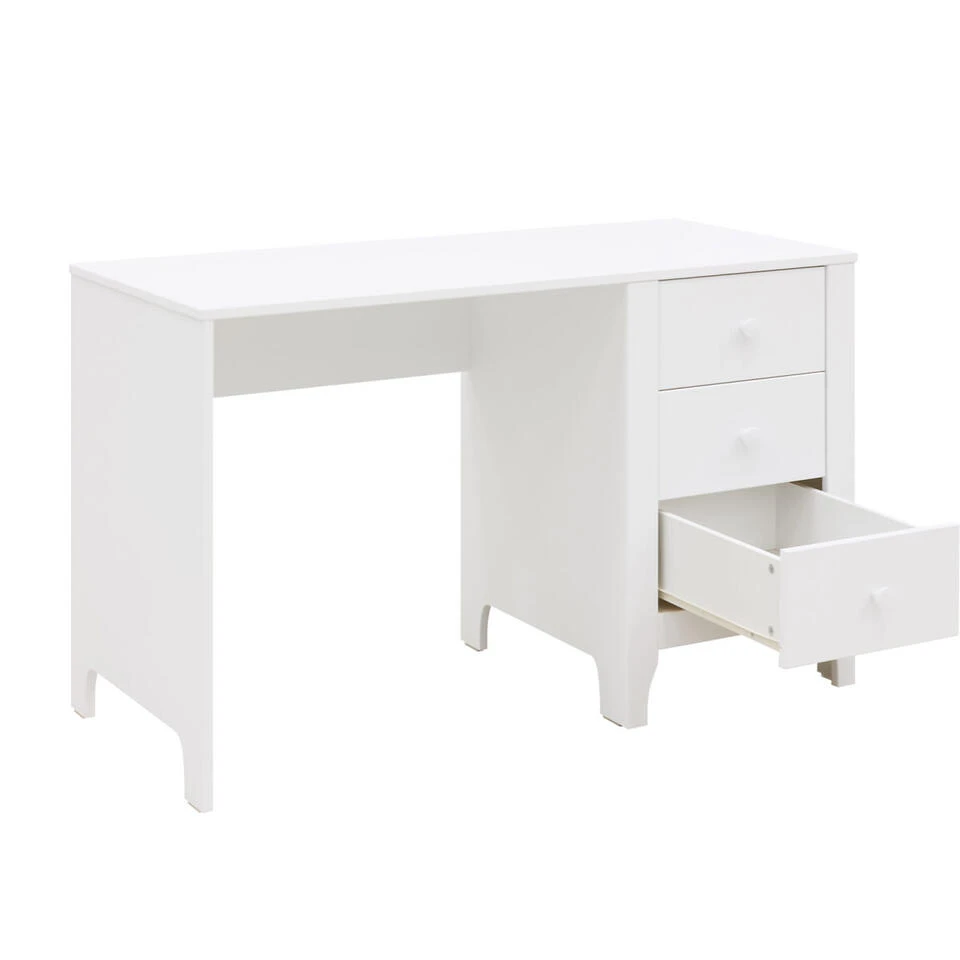 Bopita Evi Bureau Met 3 Laden - Wit 6 Bopita Evi Bureau Met 3 Laden - Wit - Afbeelding 4