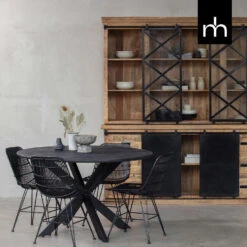 Buffetkast Denver 200x220cm - Mangohout - Bruin - Rechthoekig -Woonmeubelwinkel 1000054486 0103