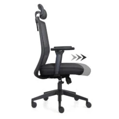 Bureaustoel Napoli Deluxe 4D - NEN-EN 1335 - Zwart -Woonmeubelwinkel 1000055700 0102