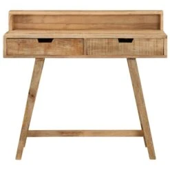 VidaXL Bureau 100x45x90 Cm Massief Ruw Mangohout 7 VidaXL Bureau 100x45x90 Cm Massief Ruw Mangohout -Woonmeubelwinkel 1000055975 0101