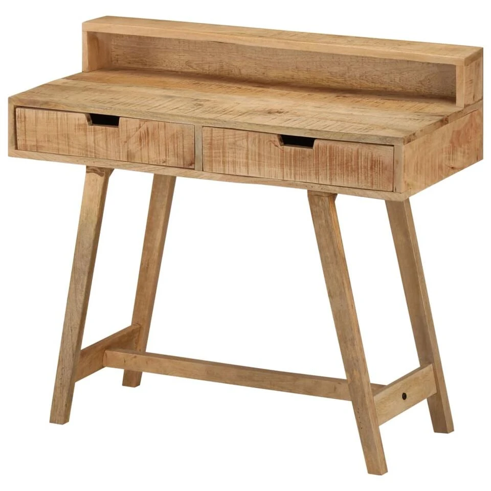 VidaXL Bureau 100x45x90 Cm Massief Ruw Mangohout 3 VidaXL Bureau 100x45x90 Cm Massief Ruw Mangohout