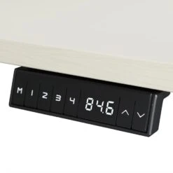 Elektrisch Verstelbaar Duo Bureau - 140x80 Cm - Two Dual Motor - Zwart / Licht -Woonmeubelwinkel 1000056037 0102