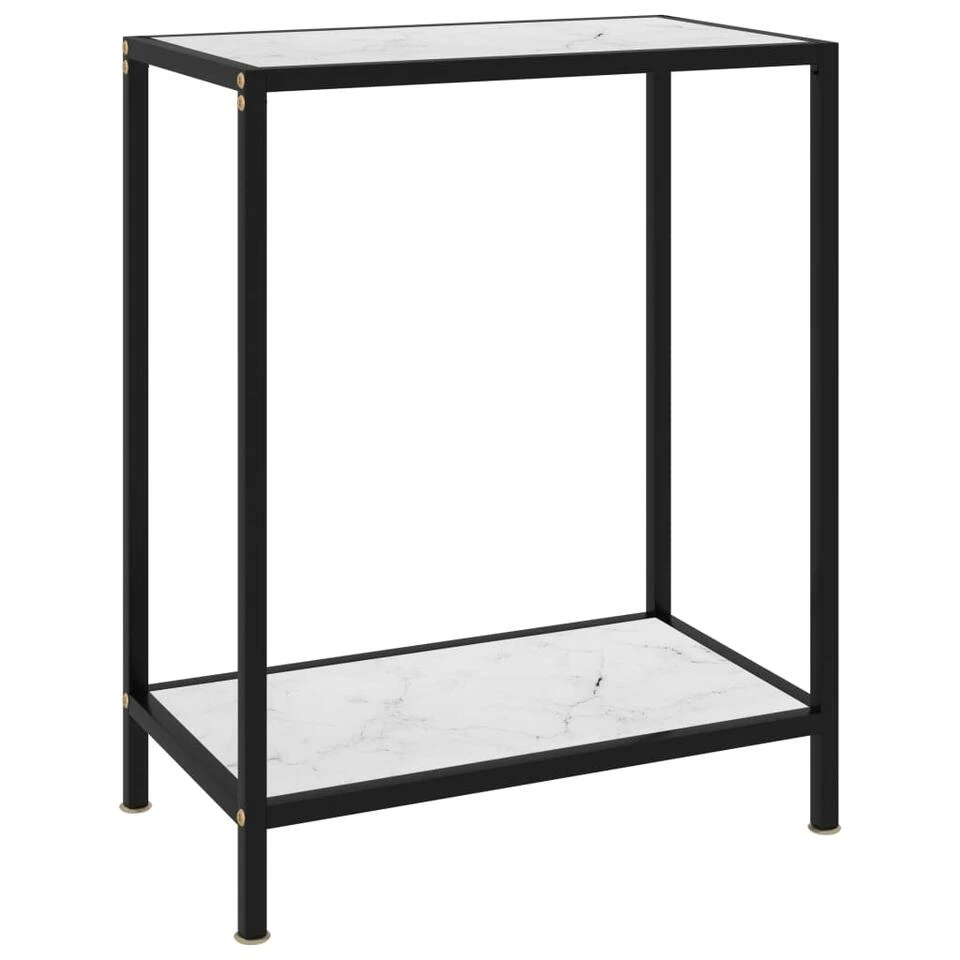 VidaXL Wandtafel 60x35x75 Cm Gehard Glas Wit 3 VidaXL Wandtafel 60x35x75 Cm Gehard Glas Wit