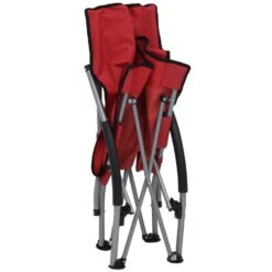 VidaXL Strandstoelen 2 St Inklapbaar Stof Rood -Woonmeubelwinkel 1000056441 0105