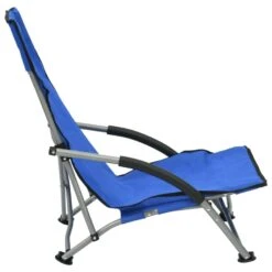 VidaXL Strandstoelen 2 St Inklapbaar Stof Blauw 8 VidaXL Strandstoelen 2 St Inklapbaar Stof Blauw -Woonmeubelwinkel 1000056442 0103