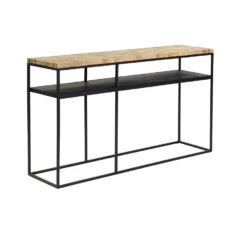 Giga Meubel Haltafel Teakhout - 140x35x75cm - Sidetable Block -Woonmeubelwinkel 1000057574 0101