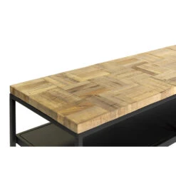 Giga Meubel Haltafel Teakhout - 140x35x75cm - Sidetable Block -Woonmeubelwinkel 1000057574 0102