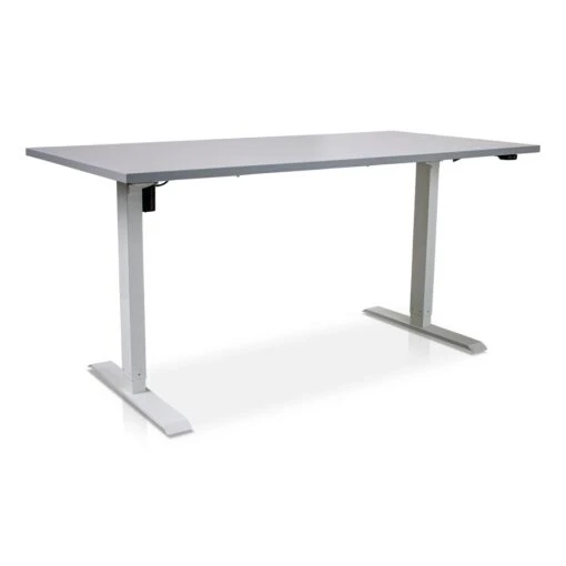 MRC EASY Elektrisch ARBO Zit-sta Bureau - 160x80cm - Wit- Grijs