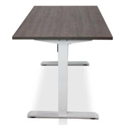 MRC EASY Elektrisch ARBO Zit-sta Bureau - 120x80cm - Wit - Bruin Eiken -Woonmeubelwinkel 1000058404 0103