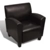 VidaXL Fauteuil Kunstleer Donkerbruin 2 VidaXL Fauteuil Kunstleer Donkerbruin -Woonmeubelwinkel 1000059116