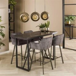 Hoyz - Bartafel Teca Vine - Teakhout Brownwash 8 Hoyz - Bartafel Teca Vine - Teakhout Brownwash -Woonmeubelwinkel 1000060432 0102