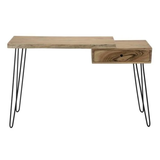 Industriële Sidetable Aberdeen Hout En Metaal - 37x120x76 Cm - Hout - Bruin