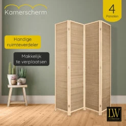 LW Collection Kamerscherm 4 Panelen Bamboe 170x160cm - Paravent - Scheidingswand 8 LW Collection Kamerscherm 4 Panelen Bamboe 170x160cm - Paravent - Scheidingswand -Woonmeubelwinkel 1000061492 0102