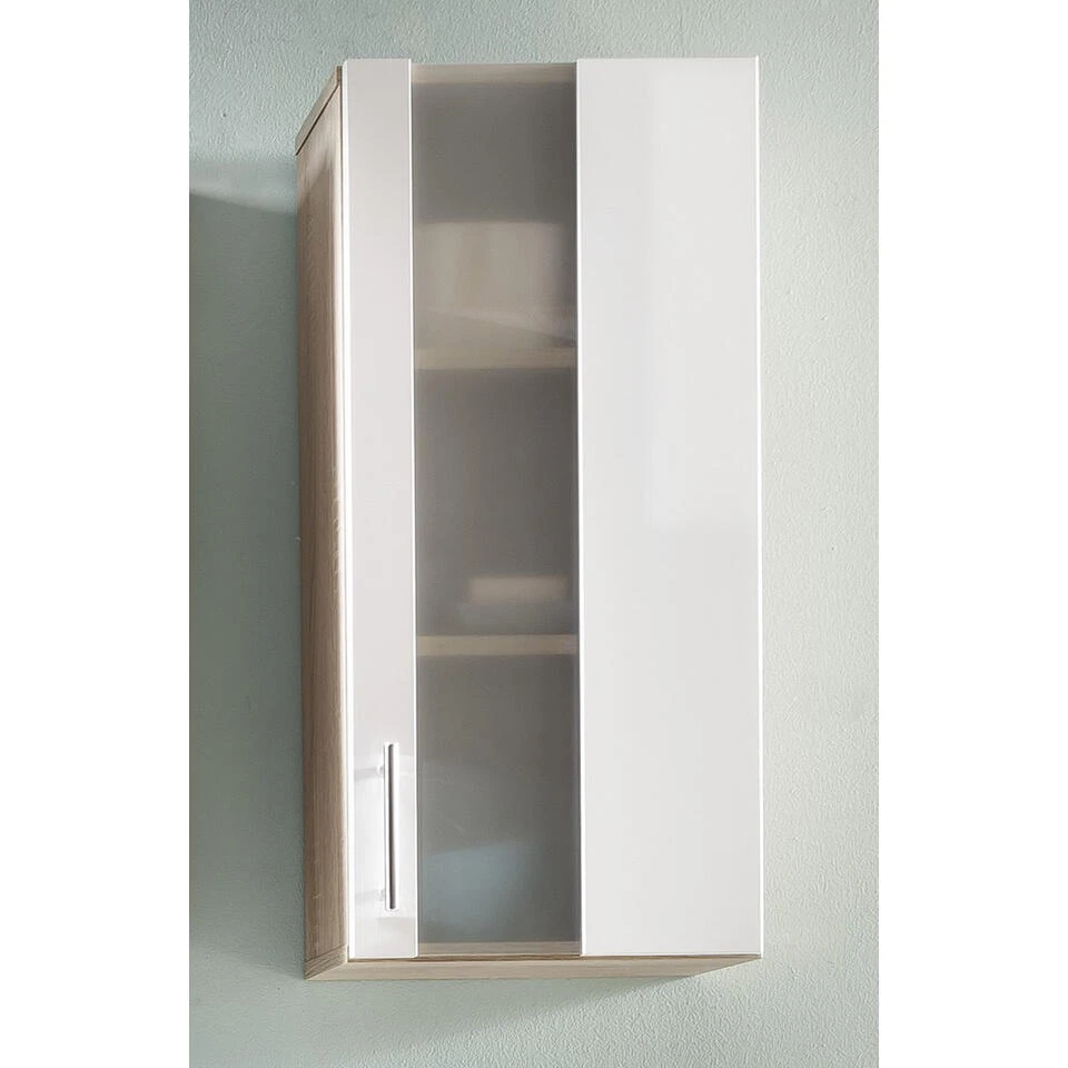 Hioshop Badkamerkast Porto Mdf - Wit 5 Hioshop Badkamerkast Porto Mdf - Wit - Afbeelding 3