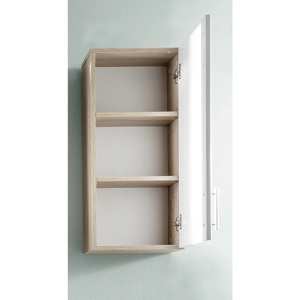 Hioshop Badkamerkast Porto Mdf - Wit 6 Hioshop Badkamerkast Porto Mdf - Wit - Afbeelding 4
