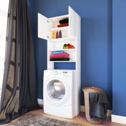 Hioshop Badkamerkast Jutas Mdf - Wit -Woonmeubelwinkel 1000062804 0110