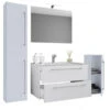 Hioshop Badkamer Badinos Mdf - 60 Cm - Wit -Woonmeubelwinkel 1000062856