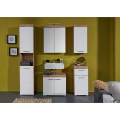 Hioshop Badkamerkast AmandaMando Mdf - Wit -Woonmeubelwinkel 1000062899 0111