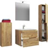 Hioshop Badkamer Badinos Mdf - 60 Cm - Bruin -Woonmeubelwinkel 1000062918