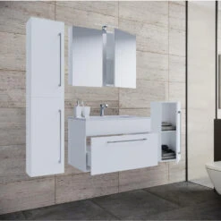 Hioshop Badkamer Nywo Mdf - 60 Cm - Wit 7 Hioshop Badkamer Nywo Mdf - 60 Cm - Wit -Woonmeubelwinkel 1000062940 0110