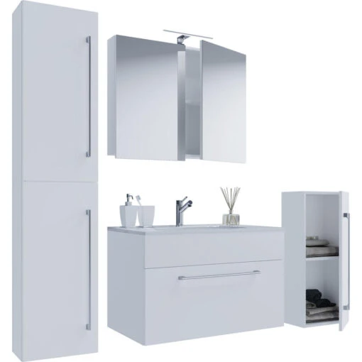 Hioshop Badkamer Nywo Mdf - 60 Cm - Wit