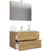 Hioshop Badkamer Badinos Mdf - 80 Cm - Bruin -Woonmeubelwinkel 1000062949