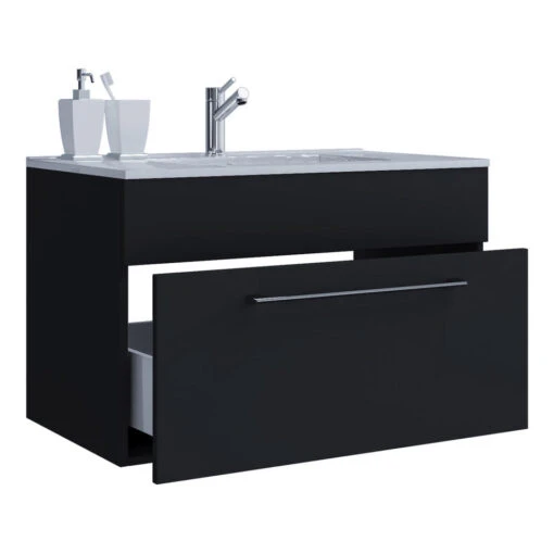 Hioshop Wastafel Nywo Mdf - 60 Cm - Zwart