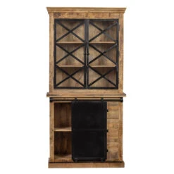 Buffetkast Denver 100cm Met Deurtjes - Mangohout - Bruin - Rechthoekig -Woonmeubelwinkel 1000064632 0102