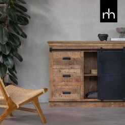 Dressoir Newark 140cm - Mangohout - Bruin - Rechthoekig 7 Dressoir Newark 140cm - Mangohout - Bruin - Rechthoekig -Woonmeubelwinkel 1000065958 0101