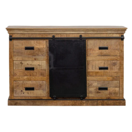 Dressoir Newark 140cm - Mangohout - Bruin - Rechthoekig