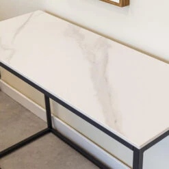 Sidetable Fien Marmer Wit 40x100 Cm - 40x100x70 Cm - Stoneware - Wit 7 Sidetable Fien Marmer Wit 40x100 Cm - 40x100x70 Cm - Stoneware - Wit -Woonmeubelwinkel 1000066878 0101