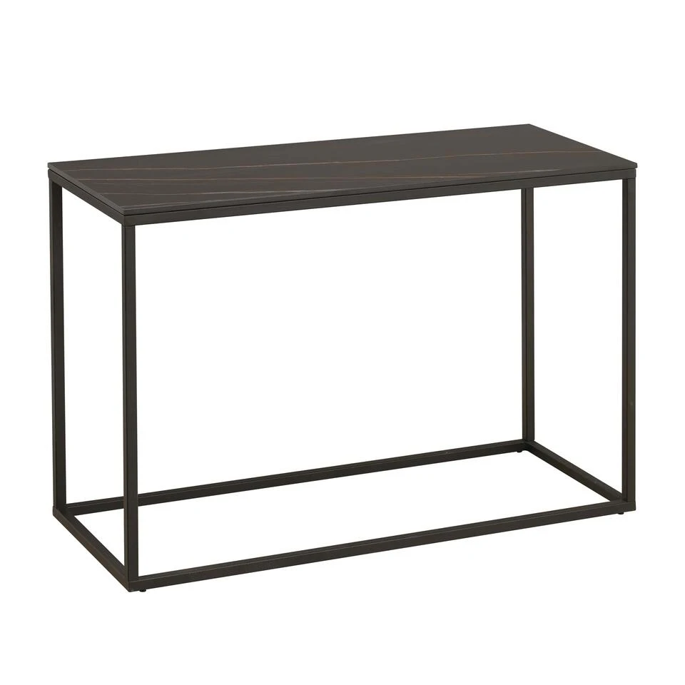 Sidetable Fien Marmer Zwart 40x100 Cm - 40x100x70 Cm - Stoneware - Zwart 3 Sidetable Fien Marmer Zwart 40x100 Cm - 40x100x70 Cm - Stoneware - Zwart