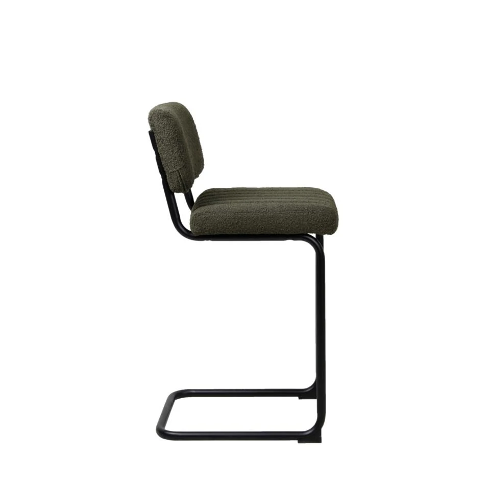 Giga Meubel Barstoel Bouclé Groen - Metalen Onderstel - Stoel Harley 5 Giga Meubel Barstoel Bouclé Groen - Metalen Onderstel - Stoel Harley - Afbeelding 3