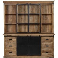 Buffetkast Denver 160x220cm Recht - Mangohout - Bruin - Rechthoekig -Woonmeubelwinkel 1000068376 0102