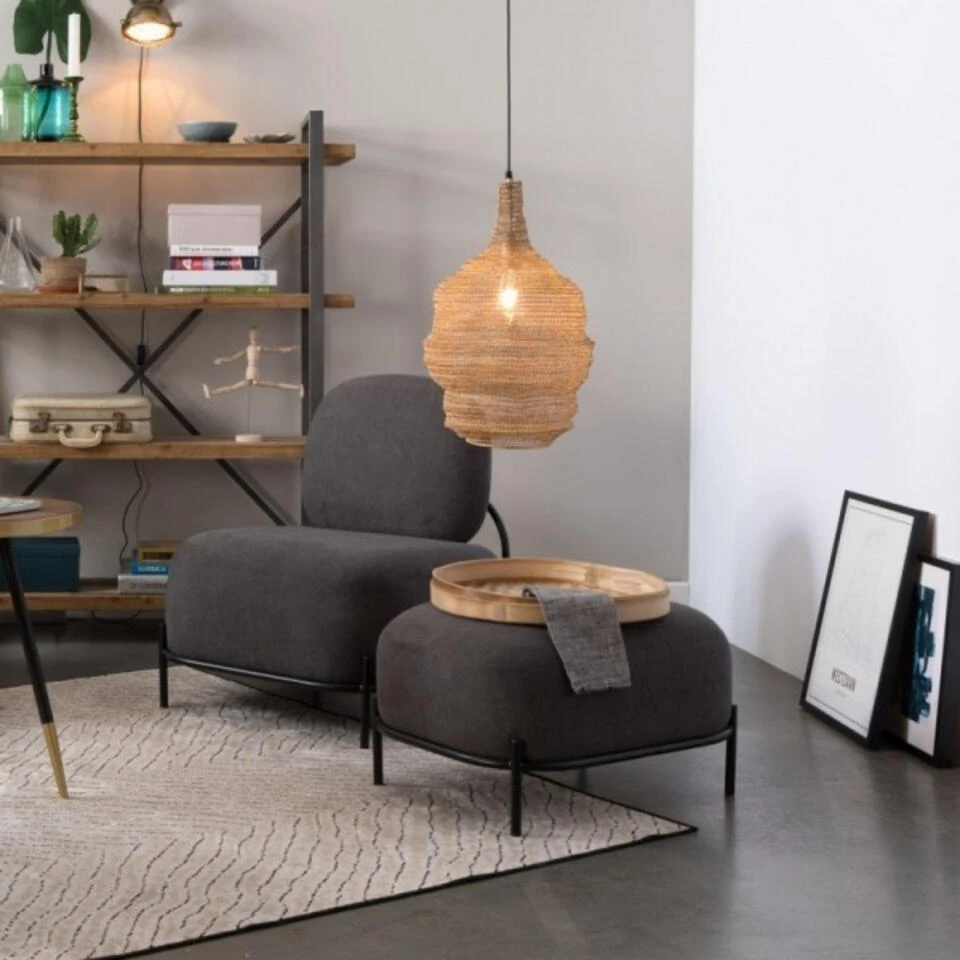 Giga Meubel Fauteuil Stof Grijs - 71x66x77cm - Stoel Polly 4 Giga Meubel Fauteuil Stof Grijs - 71x66x77cm - Stoel Polly - Afbeelding 2