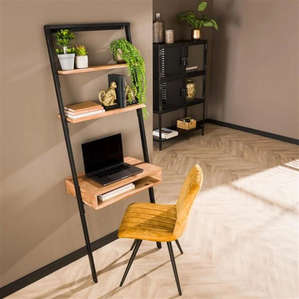 Hoyz - Wand Kaptafel Step - Massief Acacia Hout - Naturel 5 Hoyz - Wand Kaptafel Step - Massief Acacia Hout - Naturel - Afbeelding 3