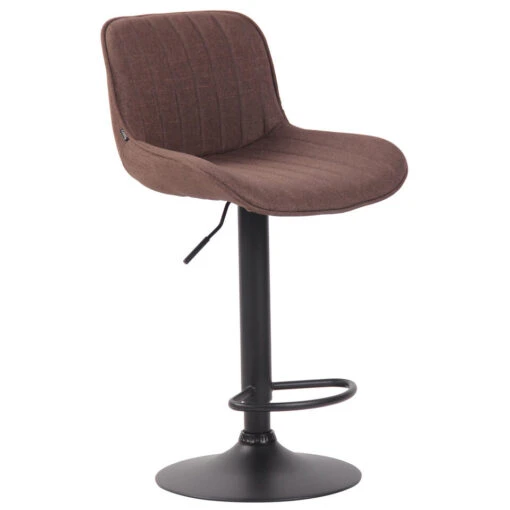 CLP Barkruk Lentini Frame Zwart Stof Bruin