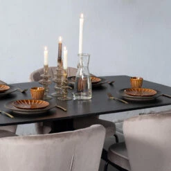 Giga Meubel Eettafel Deens Ovaal Zwart 200cm - Mangohout - Tafel Batti -Woonmeubelwinkel 1000072793 0101