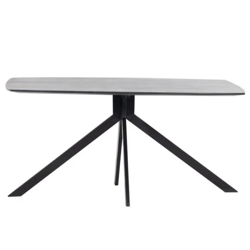 Giga Meubel Eettafel Deens Ovaal Zwart 200cm - Mangohout - Tafel Batti