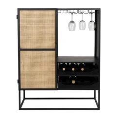 Puur Bjerka Wijnkast Laag - Hout - Bruin