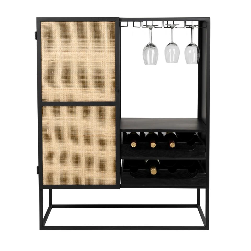 Puur Bjerka Wijnkast Laag - Hout - Bruin 3 Puur Bjerka Wijnkast Laag - Hout - Bruin