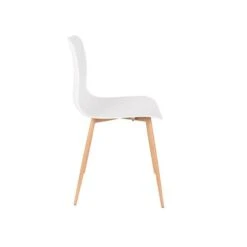 Puur Laholm Eetkamerstoel - Kunststof - Wit -Woonmeubelwinkel 1000074343 0102