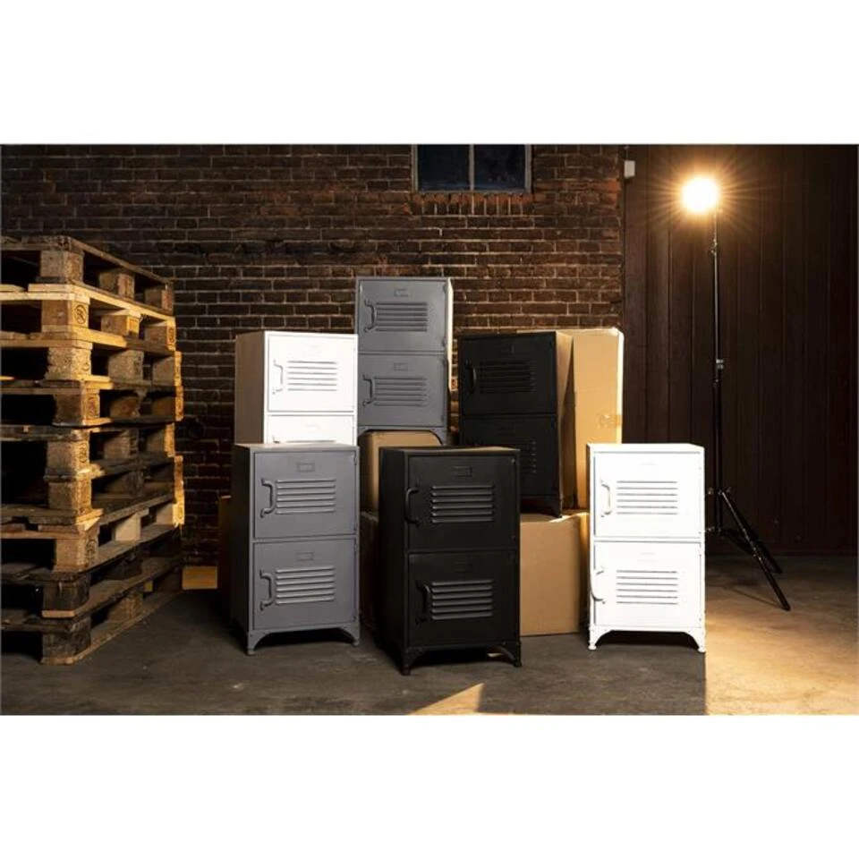 Rootsmann Lockerkast Zwart - Locker Met 2 Deuren - Metaal 5 Rootsmann Lockerkast Zwart - Locker Met 2 Deuren - Metaal - Afbeelding 3