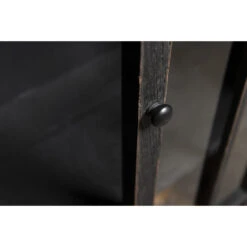 Rootsmann Houten Buffetkast - Zwart Hout Met Glas - Hout 9 Rootsmann Houten Buffetkast - Zwart Hout Met Glas - Hout -Woonmeubelwinkel 1000074665 0104